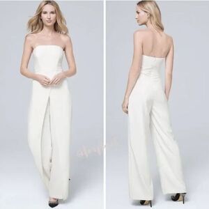 NEW White House‎ Black Market Convertible Strapless Split-Leg Jumpsuit,size 2